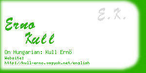 erno kull business card